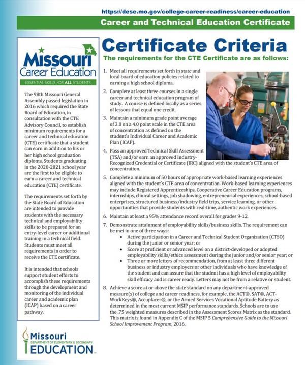Certificate Criteria